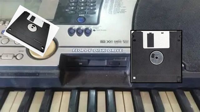 Floppy Disc and Keyboard